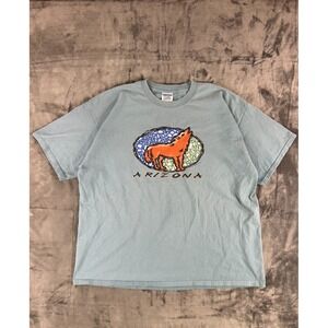 Vintage Arizona Howling Wolf T-Shirt XXL Gildan USA Southwest Graphic Tee